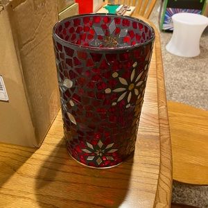 Large Falling Snow Hurricane Longaberger Candle